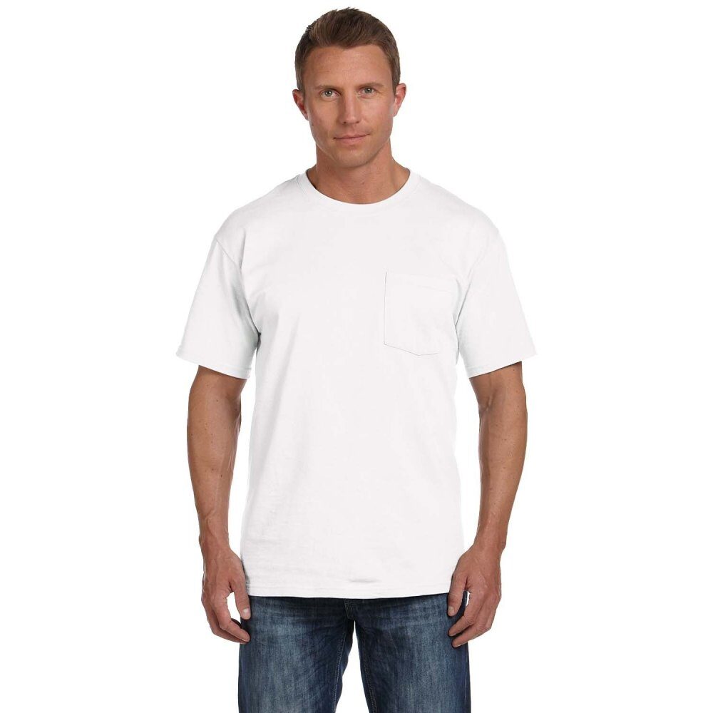 Fruit of the Loom 3931P Adult HD Cotton™ Pocket T-Shirt