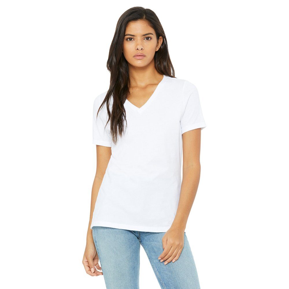 Bella+Canvas 6405 Ladies' Relaxed Jersey V-Neck T-Shirt