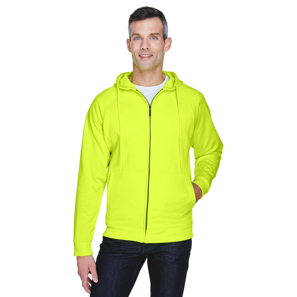 Ultra Club 8463 Adult Rugged Wear Thermal-Lined Full-Zip Fleece Hooded Sweatshirt