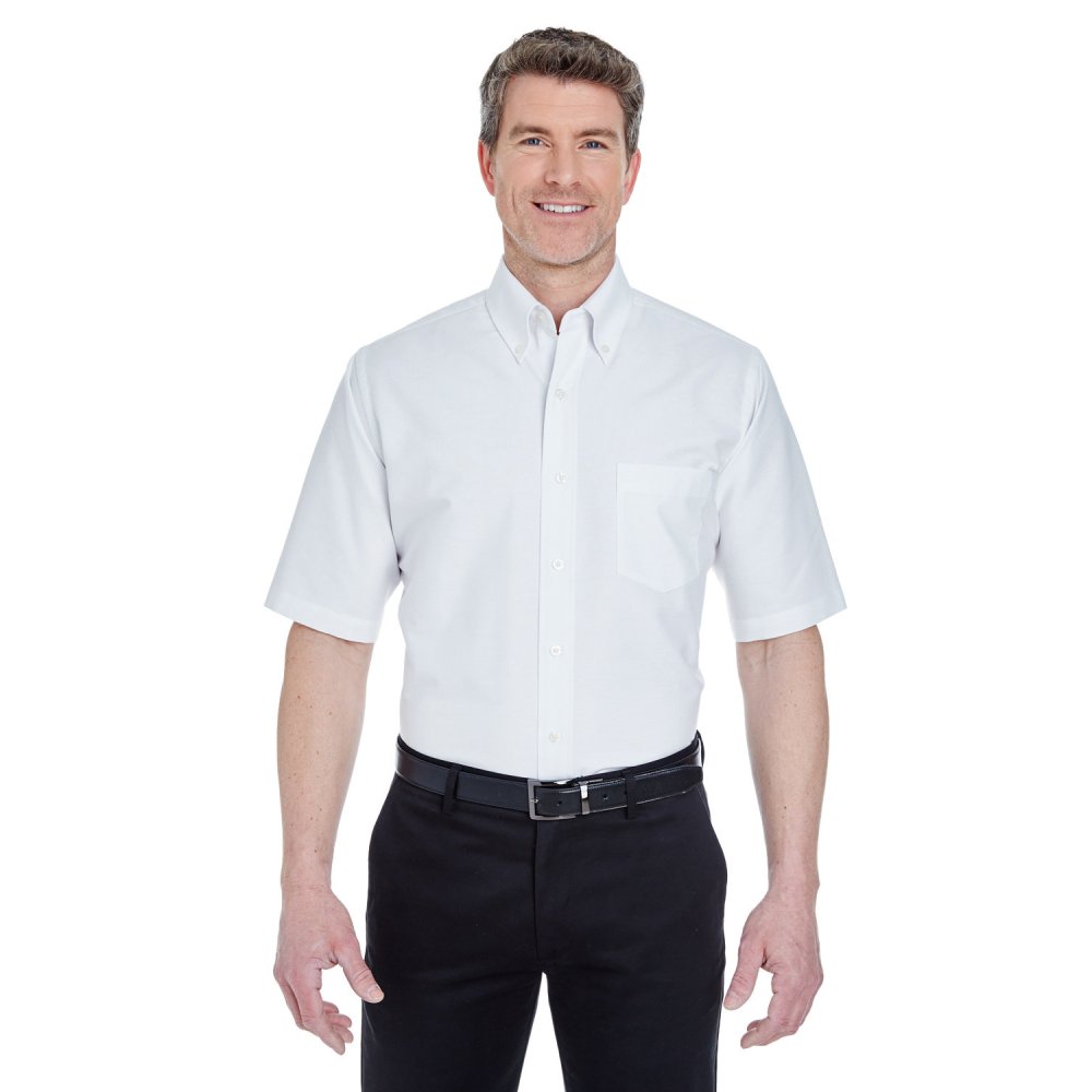 Ultra Club 8972T Men's Tall Classic Wrinkle-Resistant Short-Sleeve Oxford