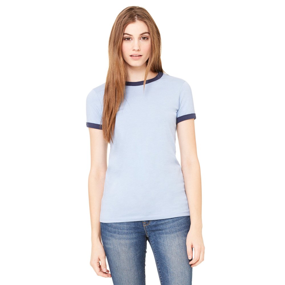 Bella+Canvas B6050 Ladies' Jersey Short-Sleeve Ringer T-Shirt