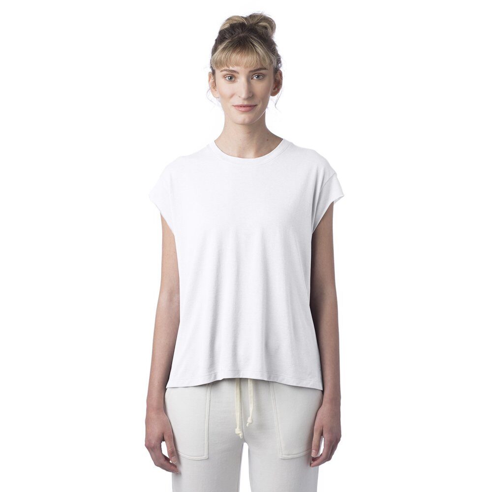 Alternative 4461HM Ladies' Modal Tri-Blend Raw Edge Muscle T-Shirt