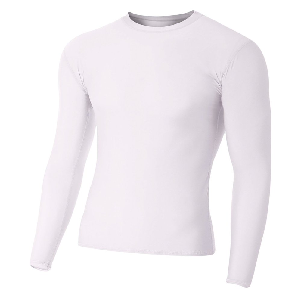 A4 N3133 Adult Polyester Spandex Long Sleeve Compression T-Shirt